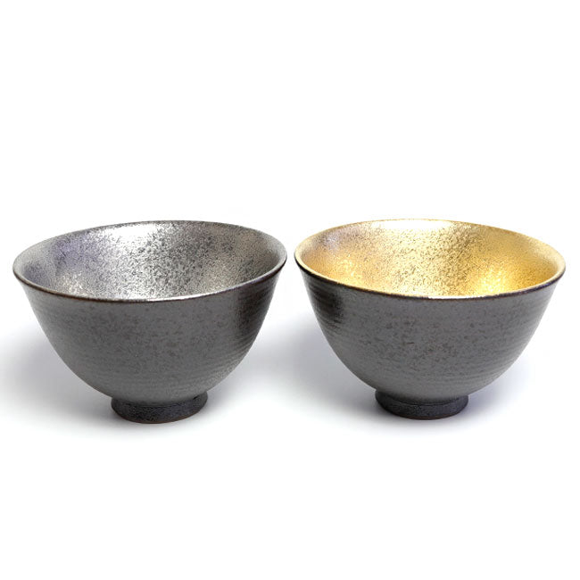 Japanese Matcha Tea Bowl – Silver Interior Hasami Ware | Made in Japan