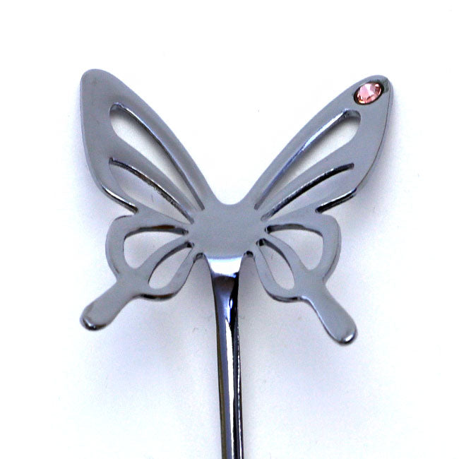 Butterfly Muddler Spoon TAKAKUWA KINZOKU Silver Pink