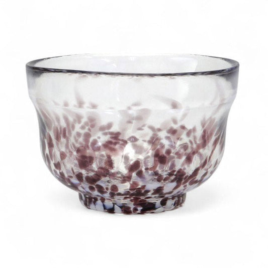 Glass matcha bowl MATSUGAOKA CRAFT "PURPLE" - MatchaJP
