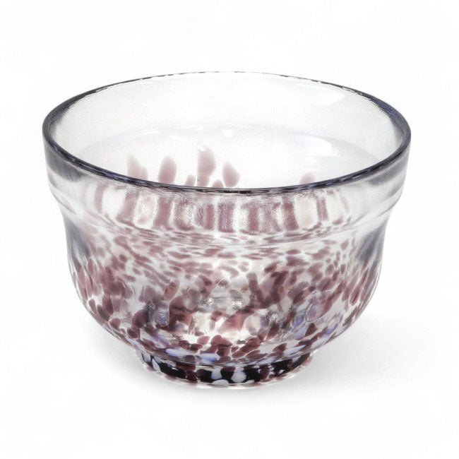 Glass matcha bowl MATSUGAOKA CRAFT "PURPLE" - MatchaJP