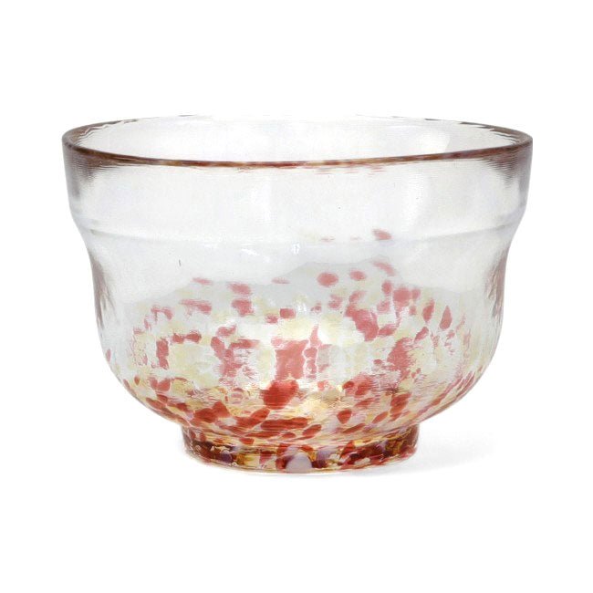 Glass matcha bowl MATSUGAOKA CRAFT "SAKURA" - MatchaJP