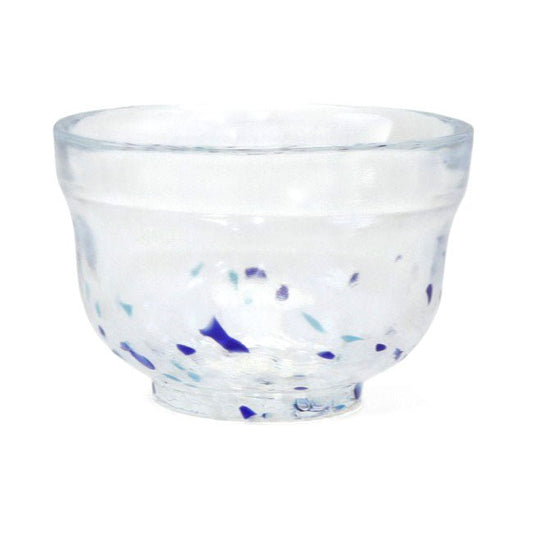 Glass matcha bowl MATSUGAOKA CRAFT "SNOW" - MatchaJP
