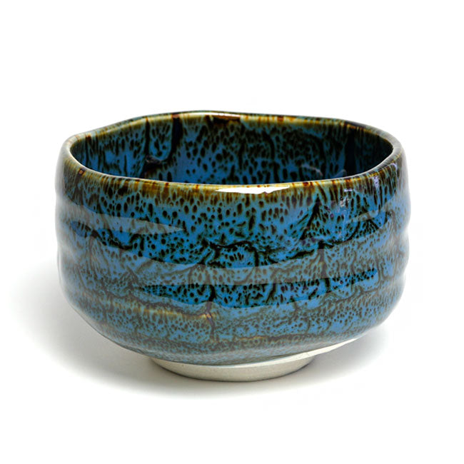 Japanese Matcha Bowl – Blue Tenmoku Chawan | Mino Ware Made in Japan