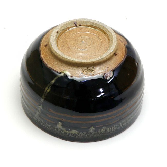 Katakuti matcha bowl KASEN Kiln Arita ware "Tenmoku Nagashi " - MatchaJP