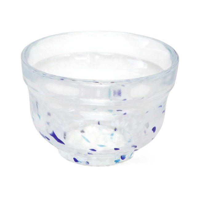 Glass matcha bowl MATSUGAOKA CRAFT "SNOW"