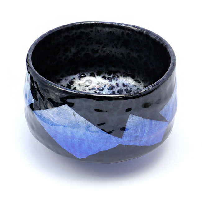 Matcha bowl, Kutani ware, Silver