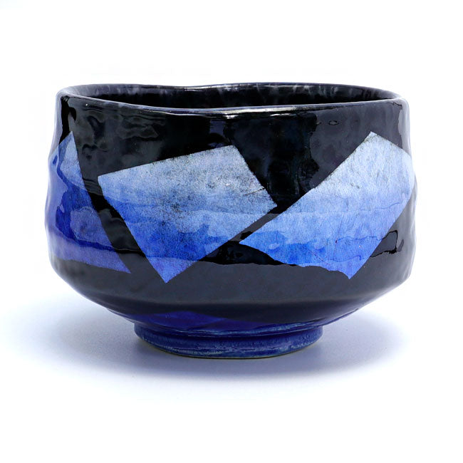 Matcha bowl, Kutani ware, Silver