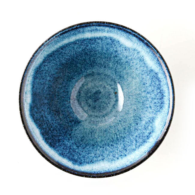 Japanese Rice Bowl Blue & Gold | Mino Ware Made in Japan