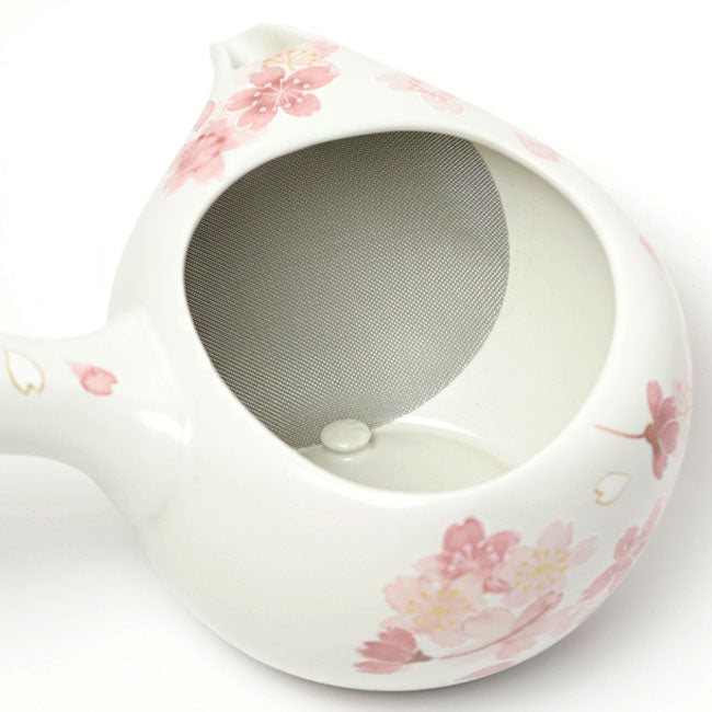 Kyusu Teapot Sakura Pink | Mino Ware Fine Mesh Filter Made in Japan