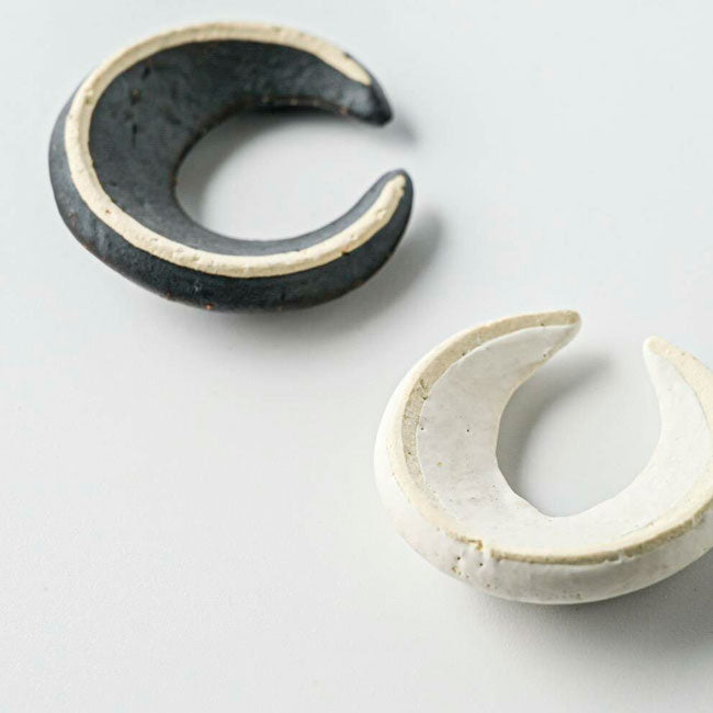 Matcha Scoop Rest Moon Black | Mino Ware Made in Japan