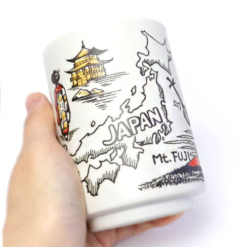 Japanese Culture Yunomi Tea Cup – Illustrated Ceramic | Made in Japan - MatchaJP