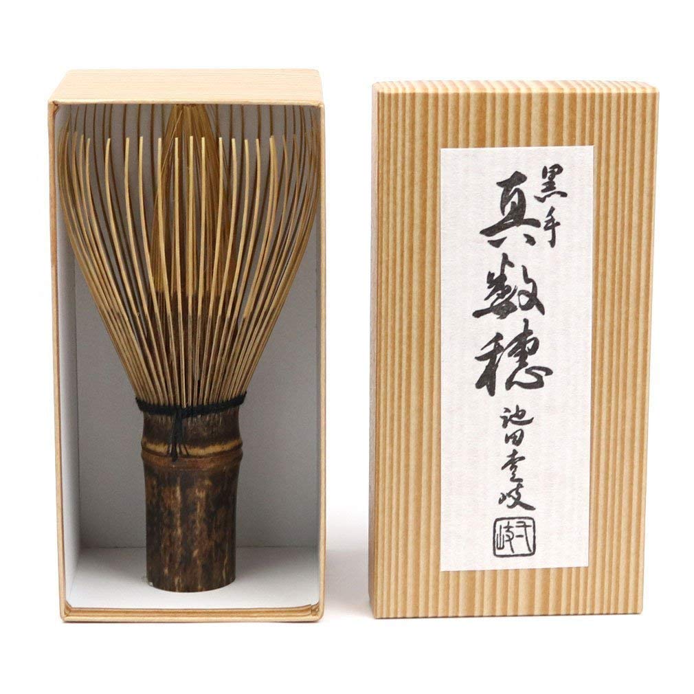 Black Bamboo Matcha Whisk Japanese traditional craftsman, Iki