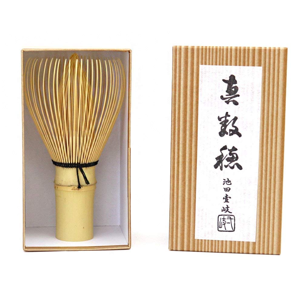 White Bamboo Matcha Whisk Japanese traditional craftsman, Iki Ikeda handmade Chasen made in japan - MatchaJP