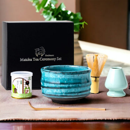 Matcha Tea Ceremony Elementary set 5tools Saxony blue bowl