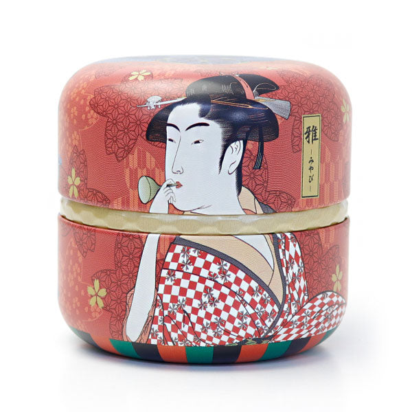 matcha storage tin Natsume-shaped Kabuki picture