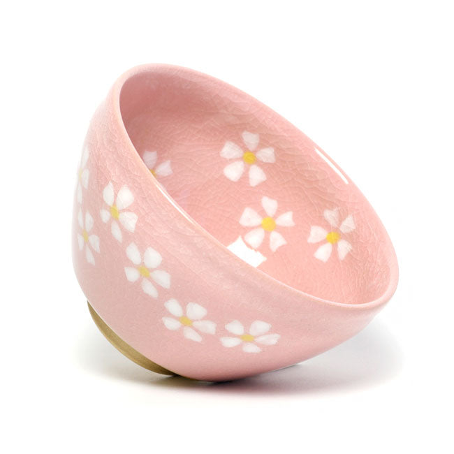 Matcha Bowl Pink Floral | Mino Ware Chawan Made in Japan