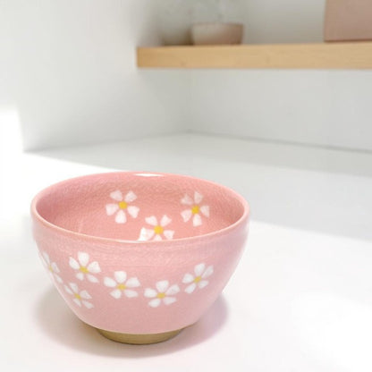 Matcha Bowl Pink Floral | Mino Ware Chawan Made in Japan