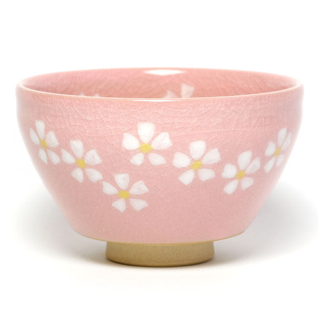 Matcha Bowl Pink Floral | Mino Ware Chawan Made in Japan