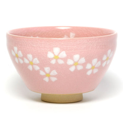 Matcha Bowl Pink Floral | Mino Ware Chawan Made in Japan