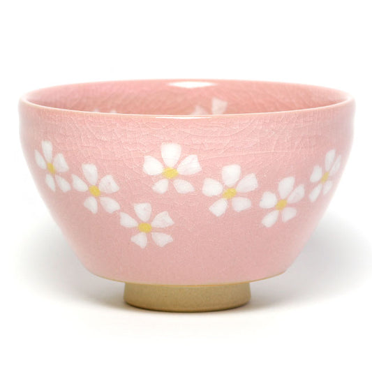 Matcha Bowl Pink Floral | Mino Ware Chawan Made in Japan