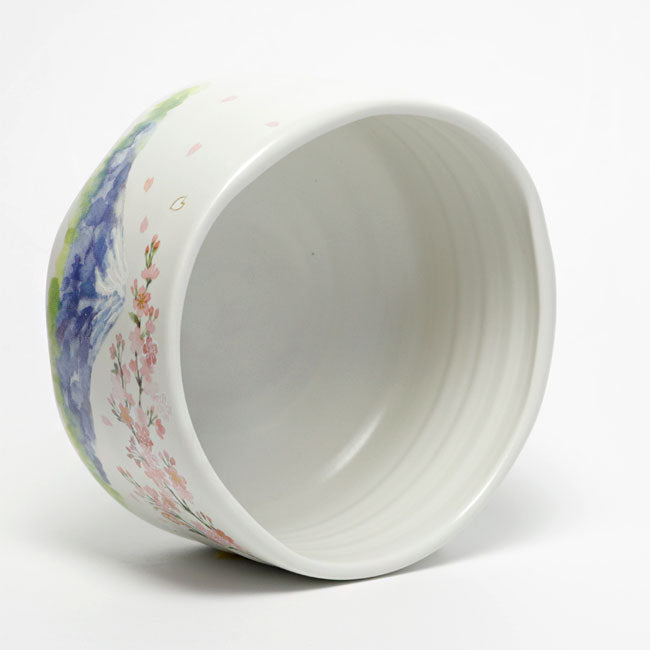 Matcha Bowl Mt. Fuji & Sakura | Mino Ware Chawan Made in Japan