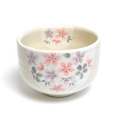 Japanese Matcha Tea Bowl – Cherry Blossom Mino Ware | Handmade in Japan