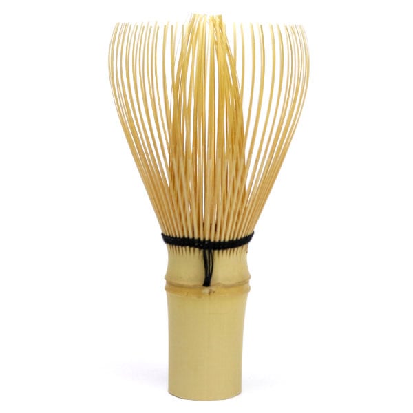 White Bamboo Matcha Whisk Japanese traditional craftsman, Iki Ikeda handmade Chasen made in japan