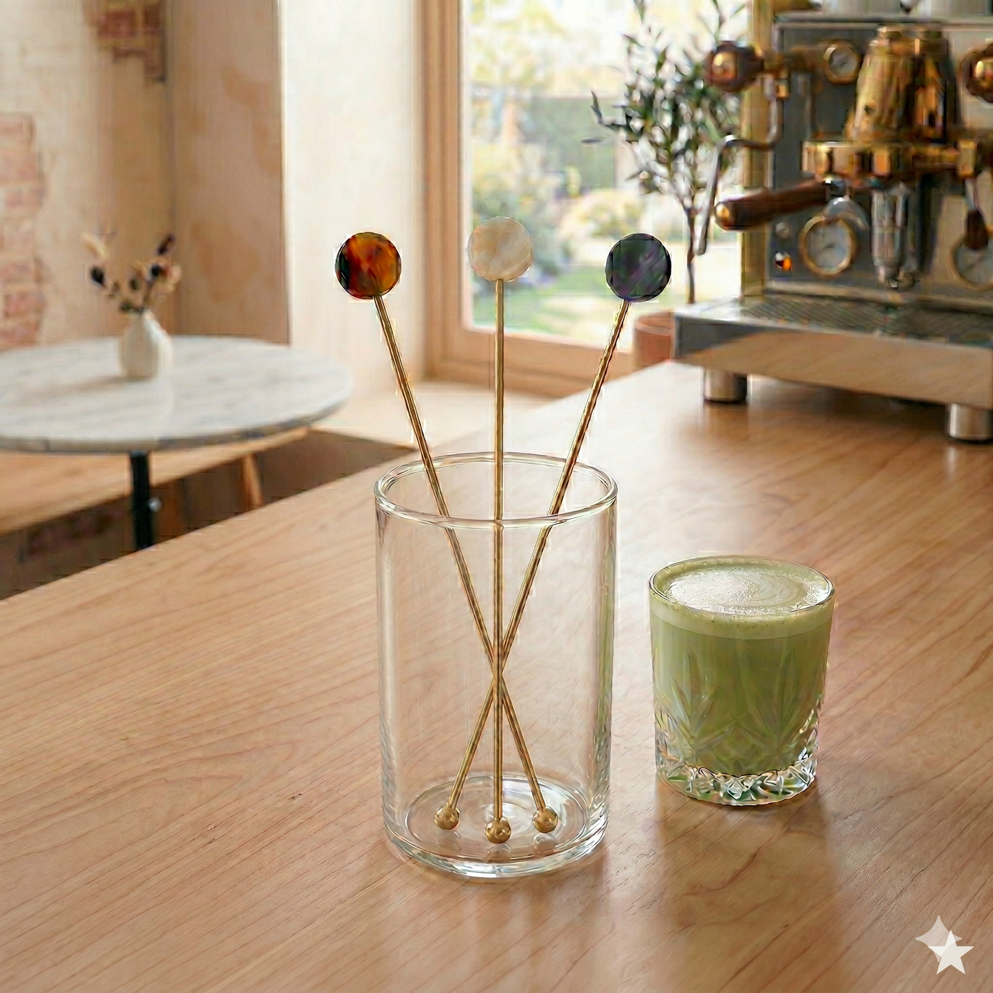 Japanese Tea Spoon – Circle Design Black | TAKAKUWA KINZOKU