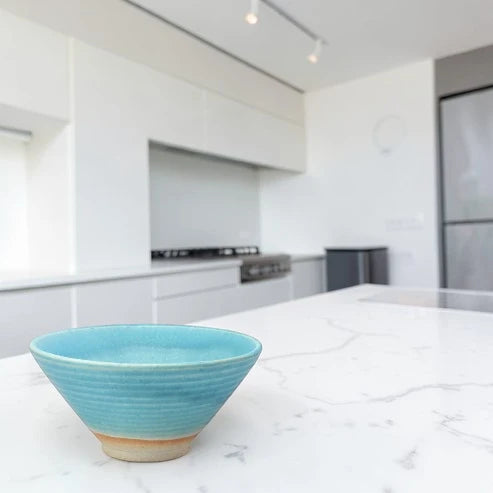 Flat Matcha tea bowl Mino ware "Turkish Mat"