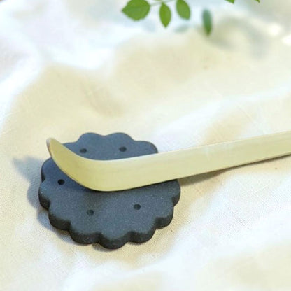 Matcha Scoop Rest Cookie Design Black | Mino Ware Made in Japan