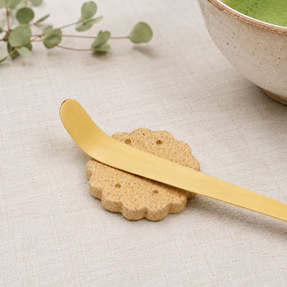 Matcha Scoop Rest Cookie Design Light Brown | Mino Ware Made in Japan