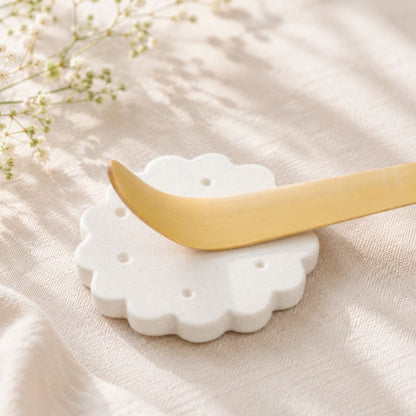 Matcha Scoop Rest Cookie Design White | Mino Ware Made in Japan