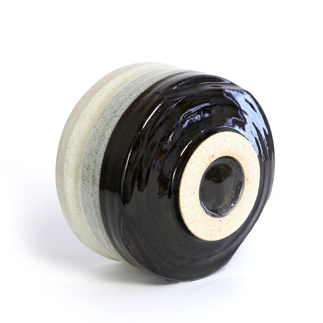 Japanese Matcha Bowl – Black Iridescent Chawan | Mino Ware Made in Japan