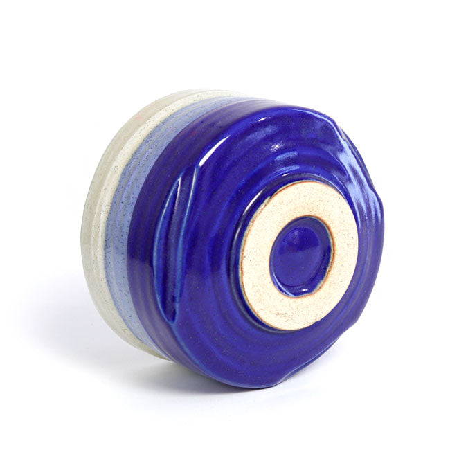 Japanese Matcha Bowl – Blue Iridescent Chawan | Mino Ware Made in Japan