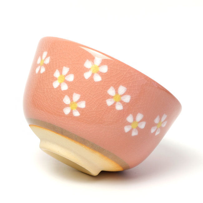Matcha Bowl Red Floral | Mino Ware Chawan Made in Japan