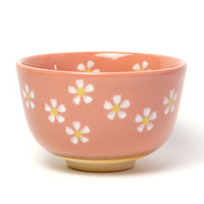 Matcha Bowl Red Floral | Mino Ware Chawan Made in Japan