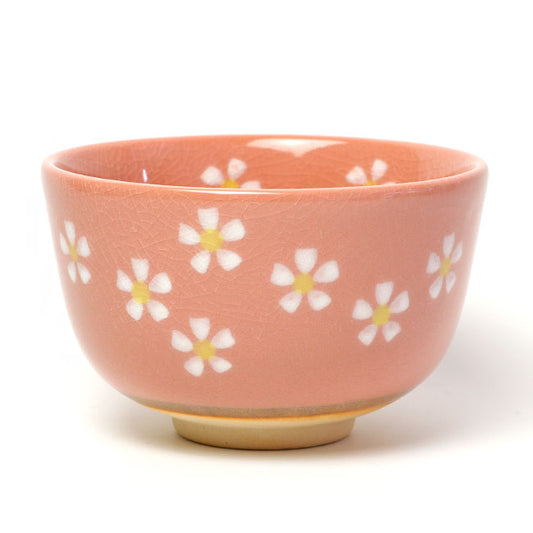Matcha Bowl Red Floral | Mino Ware Chawan Made in Japan
