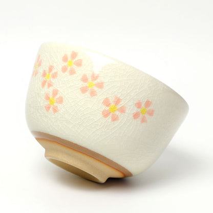 Matcha Bowl White Floral | Mino Ware Chawan Made in Japan