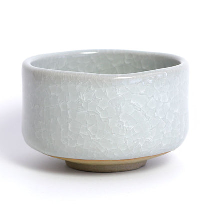 White Craze Matcha Bowl (Chawan) – Japanese Mino Ware Ceramic | Made in Japan