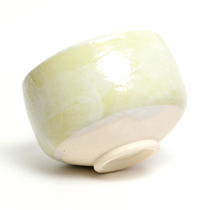 Yellow Shino Matcha Bowl – Japanese Mino Ware Ceramic
