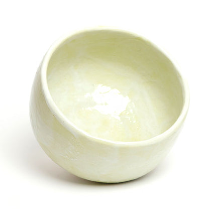 Yellow Shino Matcha Bowl – Japanese Mino Ware Ceramic