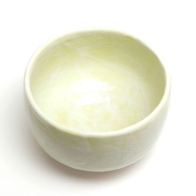 Yellow Shino Matcha Bowl – Japanese Mino Ware Ceramic
