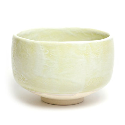 Yellow Shino Matcha Bowl – Japanese Mino Ware Ceramic