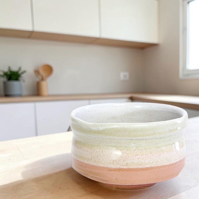 Japanese Matcha Bowl – Pink Iridescent Chawan | Mino Ware Made in Japan