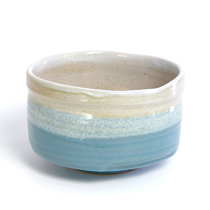 Japanese Matcha Bowl – Skyblue Iridescent Chawan | Mino Ware Made in Japan