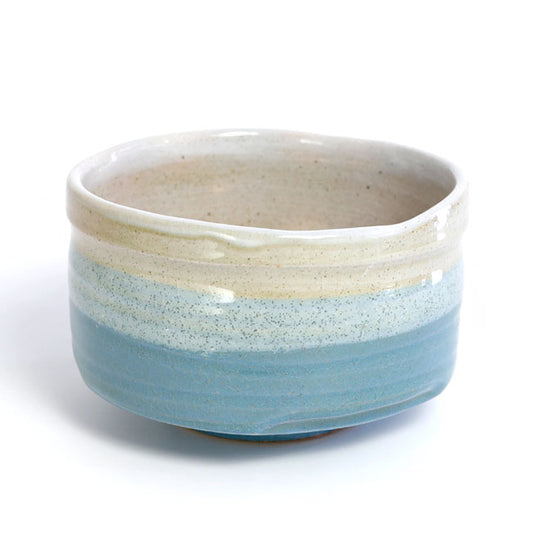 Japanese Matcha Bowl – Skyblue Iridescent Chawan | Mino Ware Made in Japan