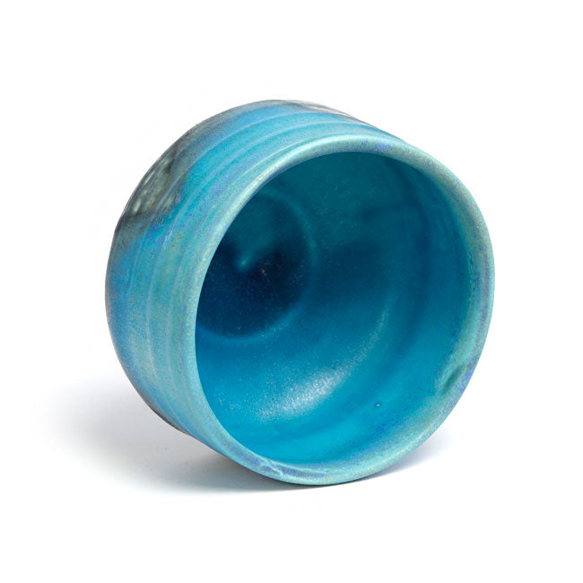 Japanese Matcha Bowl – Turquoise Blue Chawan | Mino Ware Made in Japan