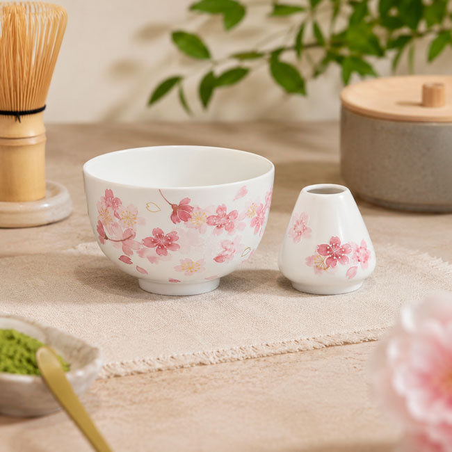 Matcha Bowl Sakura Pink | Japanese Mino Ware Ceramic