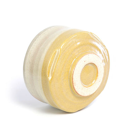 Japanese Matcha Bowl – Yellow Iridescent Chawan | Mino Ware Made in Japan