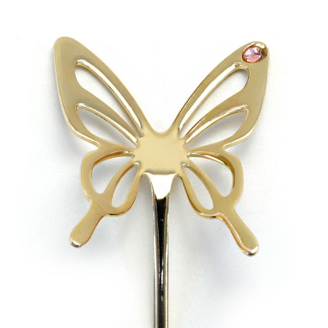 Butterfly Muddler Spoon TAKAKUWA KINZOKU Gold Pink - MatchaJP